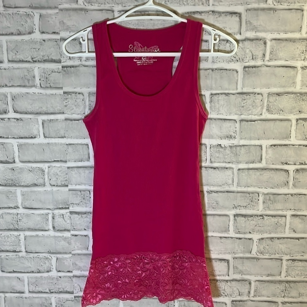 4/$20 Streetwear society women’s hot pink sleeveless tank top, LARGE